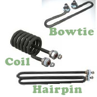 Bowtie Coil and Hairpin heater element types